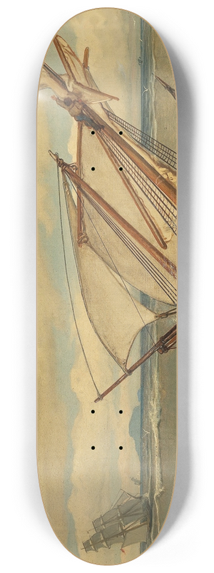 Jaroslav Cermak - Storm at sea 8.25 inch art skate deck