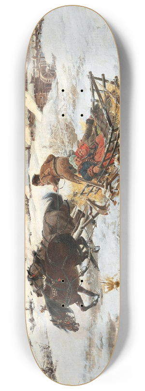 Jaroslav Vn - A Sleigh Ride in Winter 8.25 inch art skate deck