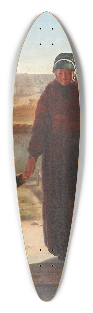 Carl Ferdinand Andersen - Moder og barn ved indgangen til kirken 39.3 inch art pintail longboard deck