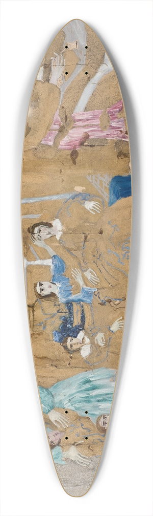 Carl Fredrik Hill - Figures on Golden Ground. Composition from His Illness 39.3 inch art pintail longboard deck