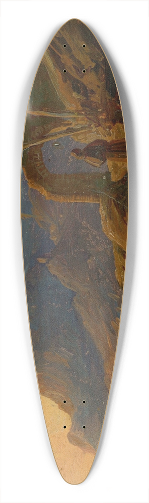 Carl Friedrich Seiffert  - Sunset on Capri 39.3 inch art pintail longboard deck