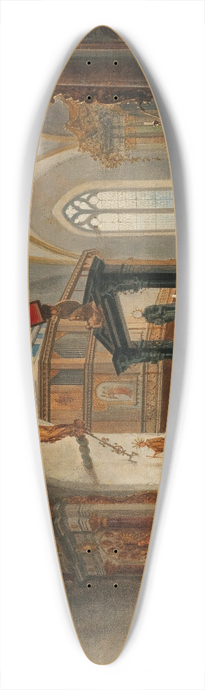 Carl Georg Anton Graeb - Justuskirche in Flums 39.3 inch art pintail longboard deck