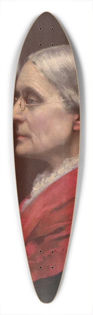 Carl Gutherz - Susan Brownell Anthony 39.3 inch art pintail longboard deck