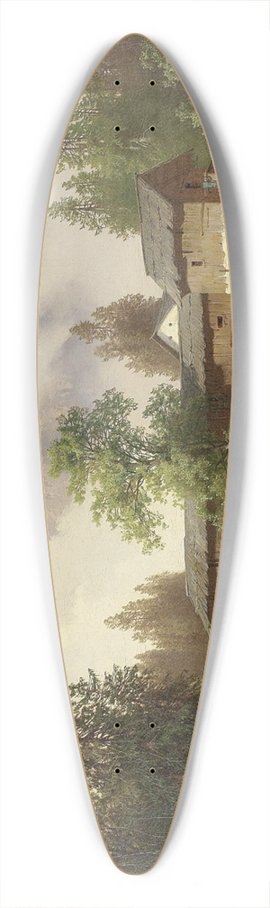 Carl Hasch - Landschaft mit Sgemhle 39.3 inch art pintail longboard deck