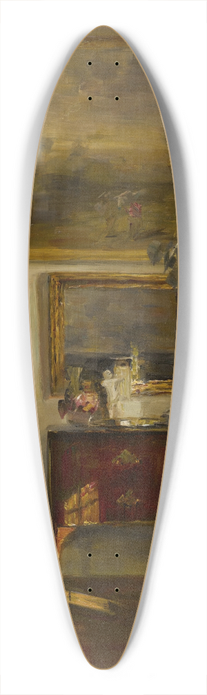 Carl Holse - Interior with cello 39.3 inch art pintail longboard deck