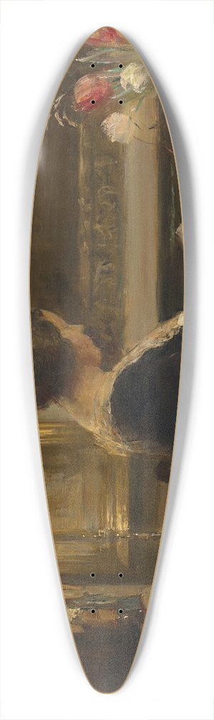 Carl Holse - Reading by Candlelight 39.3 inch art pintail longboard deck