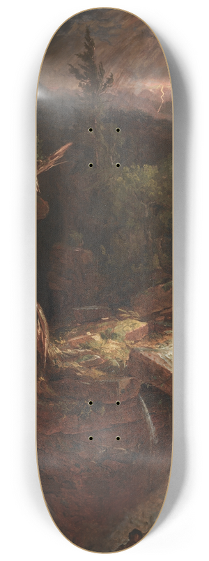 Jasper Francis Cropsey - The Clove  A Storm Scene in the Catskill Mountains 8.25 inch art skate deck