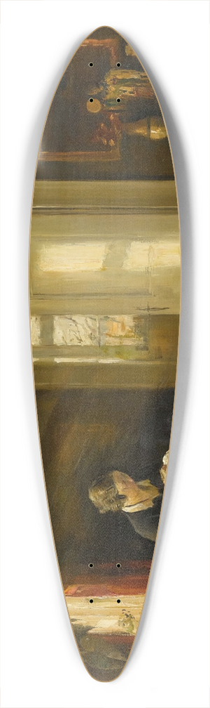 Carl Holse - Sewing by the Window 39.3 inch art pintail longboard deck