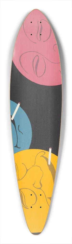 Carl Kunze - Dreipunkt cigaretten 39.3 inch art pintail longboard deck