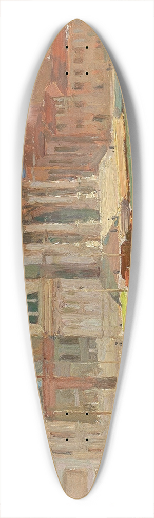 Carl Moll - Kirche in Venedig 39.3 inch art pintail longboard deck