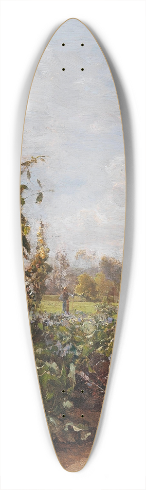 Carl Moll - Rustic Garden 39.3 inch art pintail longboard deck