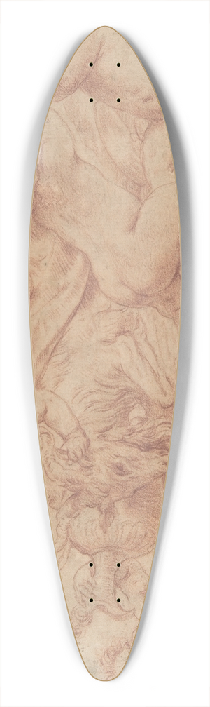 Carlo Cignani - Five Putti Playing with a Goat (Bacchanalia) 39.3 inch art pintail longboard deck