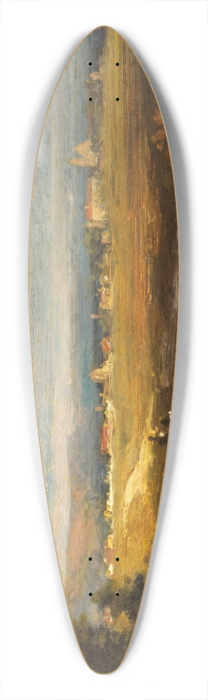 Carl Spitzweg - Flachlandschaft im Vorgebirge 39.3 inch art pintail longboard deck