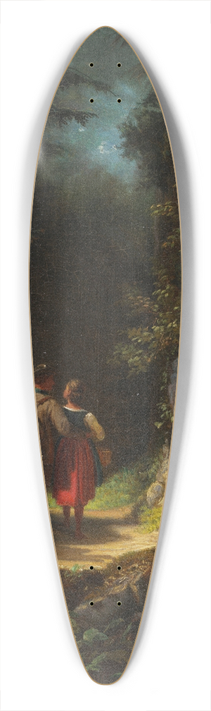 Carl Spitzweg - Jger mit Mdchen (Der verliebte Jger) 39.3 inch art pintail longboard deck