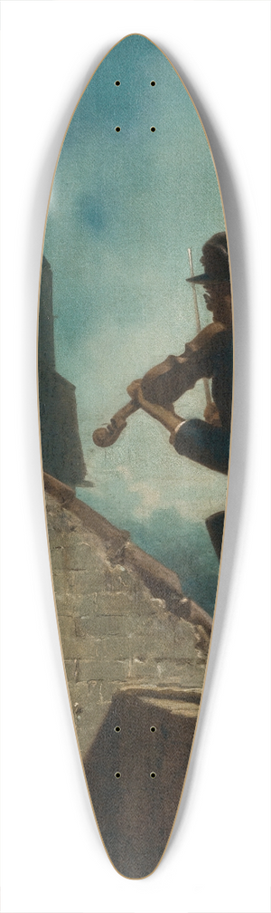 Carl Spitzweg - Stndchen (The Serenade) 39.3 inch art pintail longboard deck