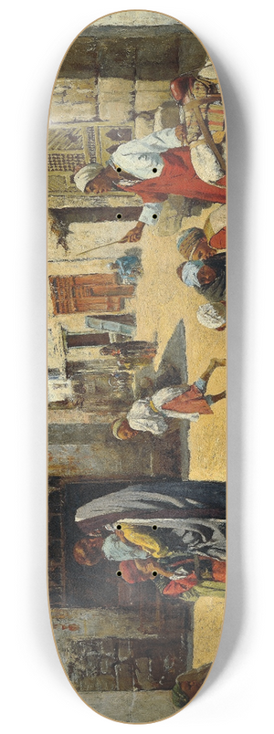 Alphons Leopold Mielich - Cairo street scene 8.25 inch art skate deck