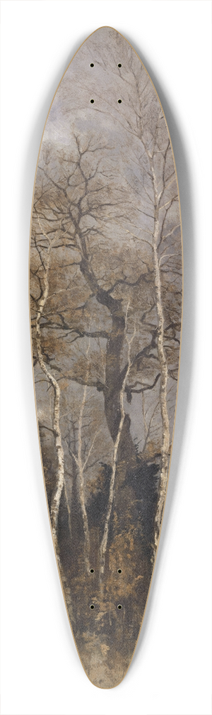 Carl Theodor Meyer-Basel - Oak and Birch Trees in Early Spring 39.3 inch art pintail longboard deck