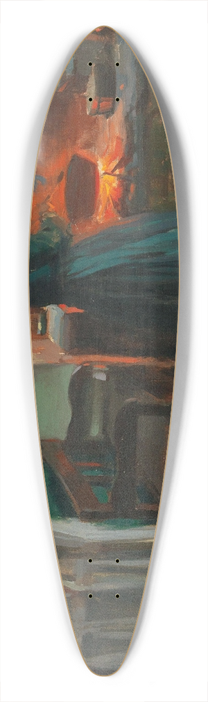 Carl Theodor von Blaas - In a Dutch Farmhouse Kitchen 39.3 inch art pintail longboard deck