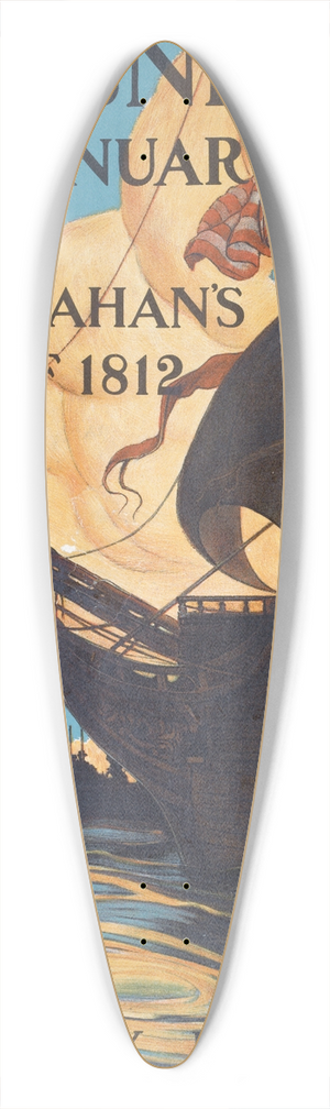 Carlton T Chapman - Scribners for January. 39.3 inch art pintail longboard deck
