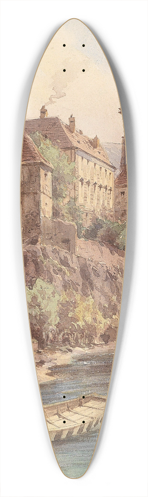 Carl Wenzel Zajicek - Drnstein 39.3 inch art pintail longboard deck