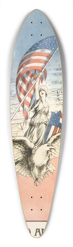 Carroll Kelly - Forward America! 39.3 inch art pintail longboard deck