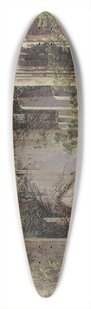 Caspar David Friedrich - Monastery ruin Eldena 39.3 inch art pintail longboard deck
