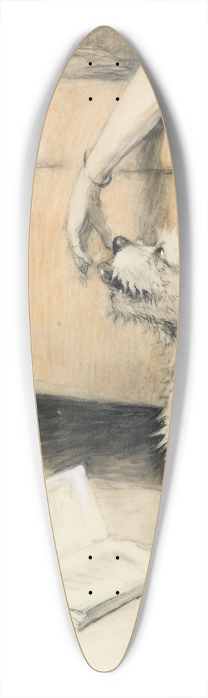 Cecil Charles Windsor Aldin - Affection 39.3 inch art pintail longboard deck