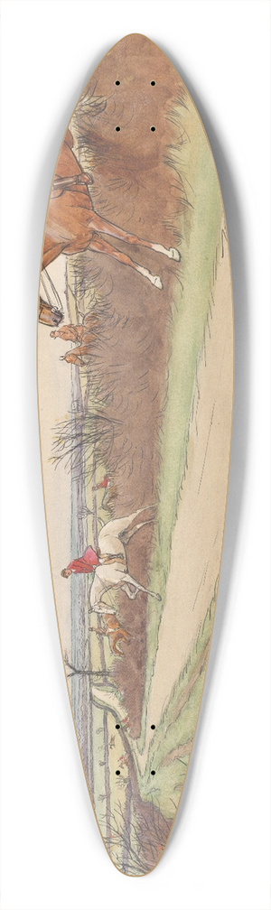 Cecil Charles Windsor Aldin - Full Cry 39.3 inch art pintail longboard deck