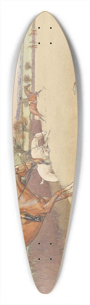 Cecil Charles Windsor Aldin - Up and Over 39.3 inch art pintail longboard deck