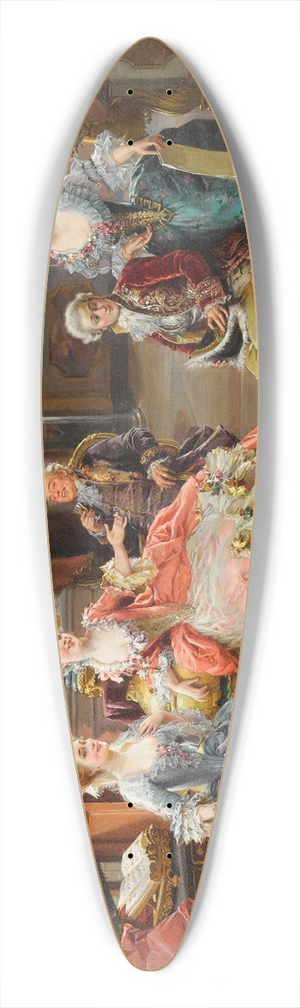 Cesare Auguste Detti - An elegant gathering 39.3 inch art pintail longboard deck