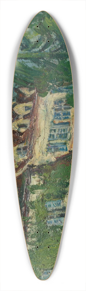 Cham Soutine - Landscape withHouse 39.3 inch art pintail longboard deck