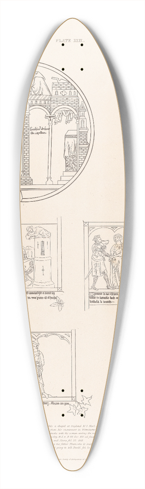 Charles Alfred Stothard - Vol. 6, Plate XXIX 39.3 inch art pintail longboard deck