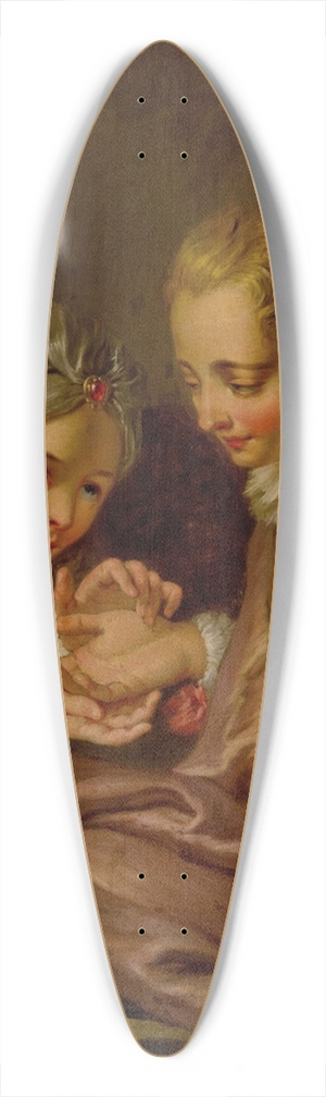 Charles-Antoine Coypel - The fortune teller 39.3 inch art pintail longboard deck
