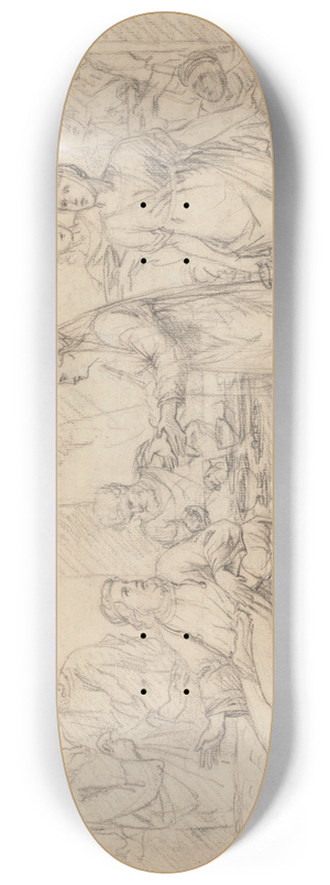 Jean Antoine Verschaeren - Marriage at Cana 8.25 inch art skate deck