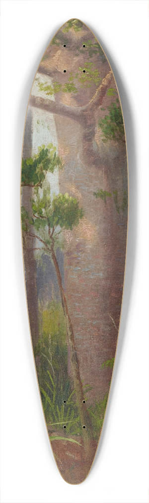 Charles Blomfield - Bush scene 39.3 inch art pintail longboard deck
