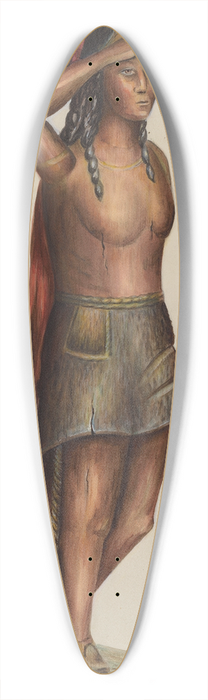 Charles Bowman - Cigar Store Indian 39.3 inch art pintail longboard deck