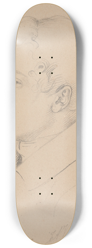 Jean Antoine Verschaeren - Portrait of a Man 8.25 inch art skate deck