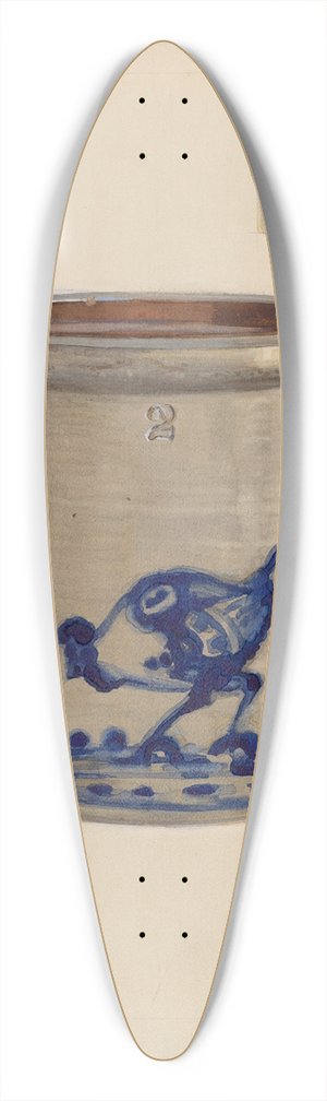 Charles Caseau - Crock 39.3 inch art pintail longboard deck