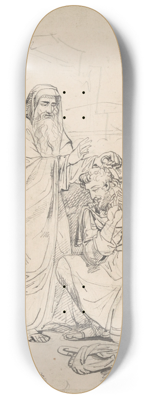 Jean Antoine Verschaeren - Samuel Anoints Saul King 8.25 inch art skate deck