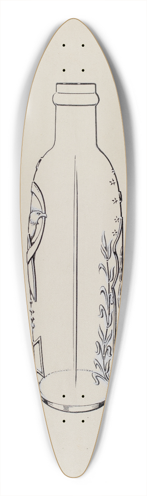 Charles Caseau - Liquor Flask 39.3 inch art pintail longboard deck