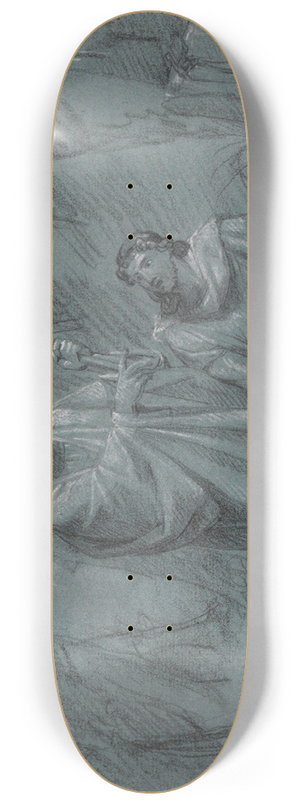 Jean Antoine Verschaeren - Samuel Questioning Saul 8.25 inch art skate deck