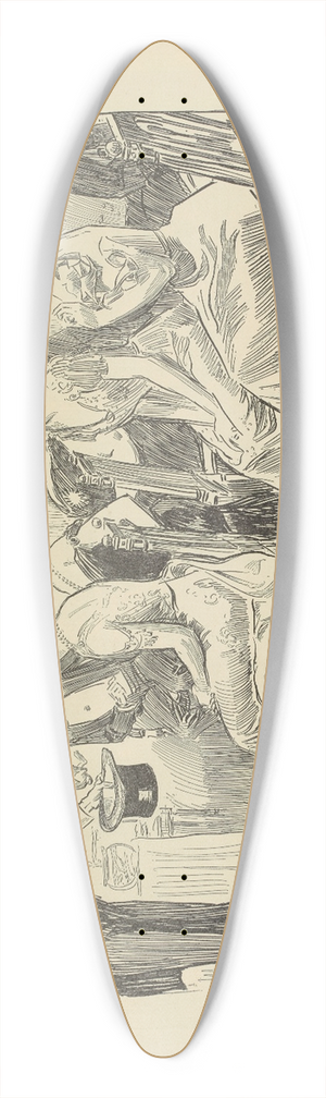 Charles Dana Gibson - Advice to a hostess 39.3 inch art pintail longboard deck