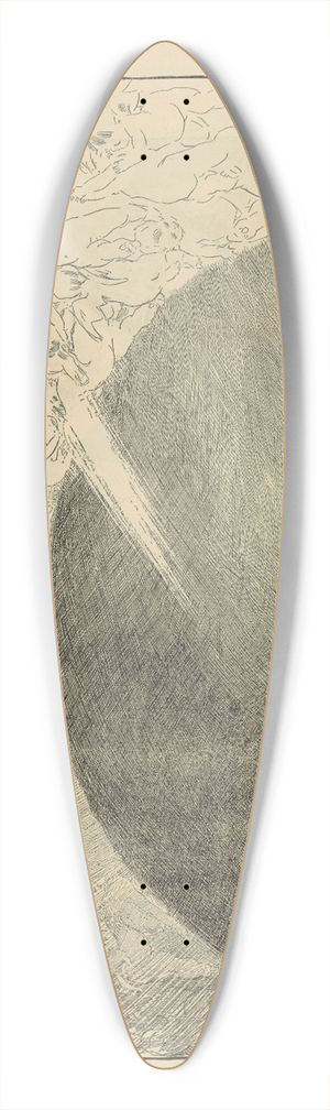 Charles Dana Gibson - After the quarrel 39.3 inch art pintail longboard deck