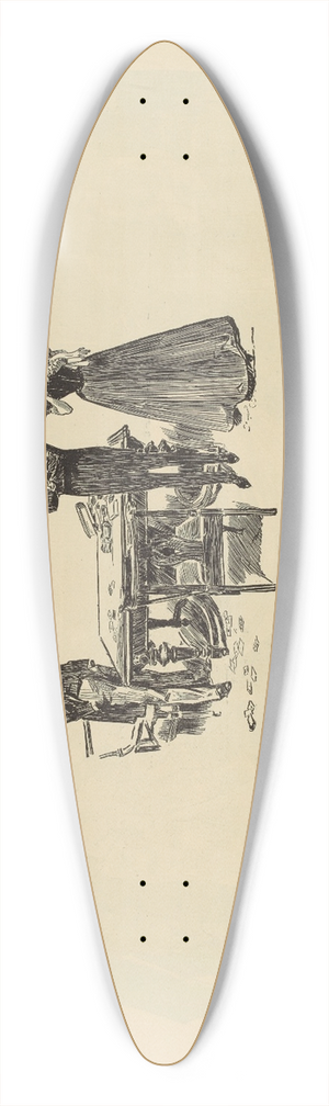 Charles Dana Gibson - An apt pupil 39.3 inch art pintail longboard deck