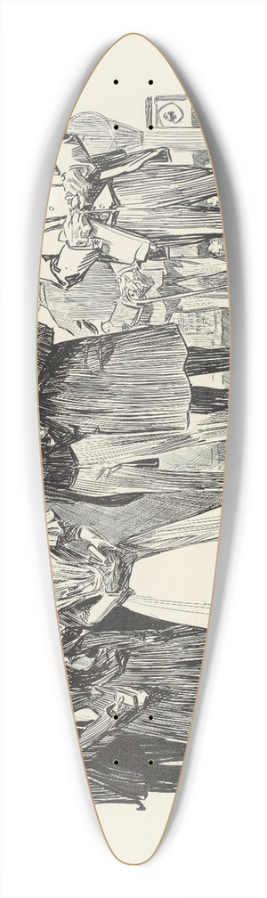 Charles Dana Gibson - An elevated station 39.3 inch art pintail longboard deck