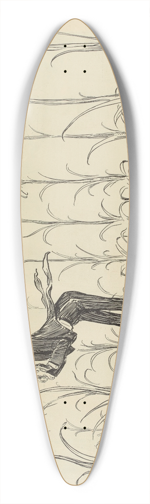 Charles Dana Gibson - Bygone Summers 39.3 inch art pintail longboard deck
