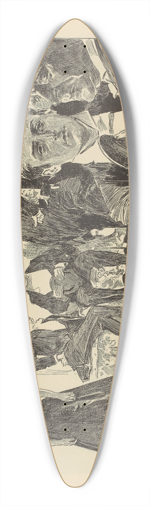 Charles Dana Gibson - Her nightmare 39.3 inch art pintail longboard deck