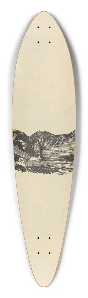 Charles Dana Gibson - In Paris 39.3 inch art pintail longboard deck