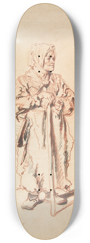 Jean-Antoine Watteau - Standing Savoyarde with a Marmot Box 8.25 inch art skate deck