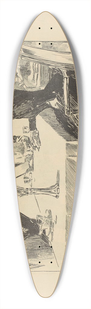 Charles Dana Gibson - Luncheon 39.3 inch art pintail longboard deck